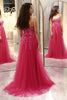 Load image into Gallery viewer, Light Blue A Line Long Corset Formal Dress With Appliques