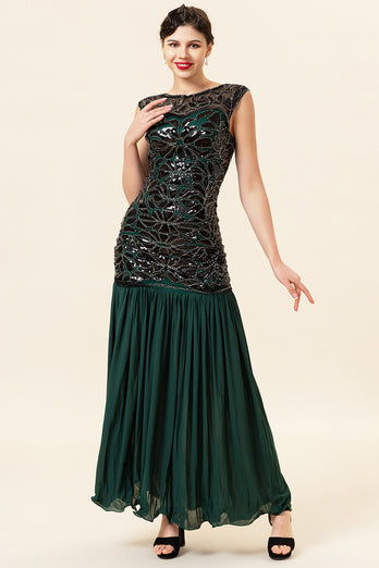 Vintage Sequins Banquet Evening 1920s Dress