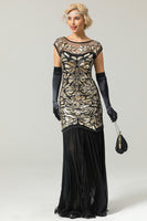 Load image into Gallery viewer, Navy Sequins 1920s Evening Party Dress