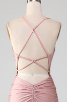 Load image into Gallery viewer, Sparkly Blush Beaded Long Mermaid Formal Dress