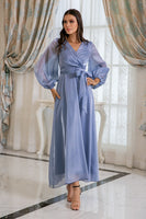 Load image into Gallery viewer, Blue Long Sleeves Mother Of The Dress