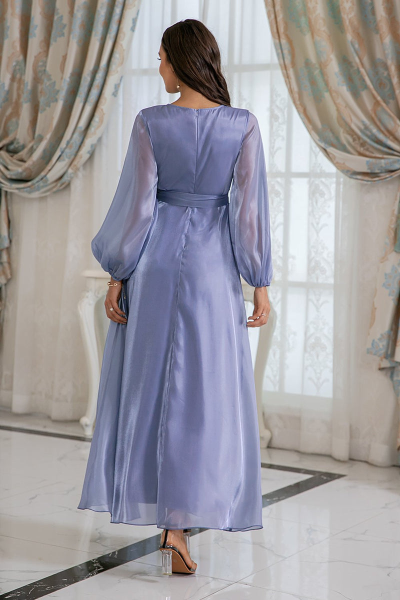 Load image into Gallery viewer, Blue Long Sleeves Mother Of The Dress