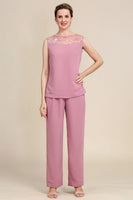 Load image into Gallery viewer, Blush Long Sleeves 3 Piece Mother of the Bride Pant Suits