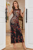 Load image into Gallery viewer, Sheath Round Neck Dark Green Beaded Formal Dress