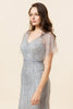 Load image into Gallery viewer, Sparkly Grey Mermaid Beaded Long Evening Dress