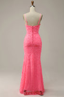 Load image into Gallery viewer, Blush Spaghetti Straps Sequins Mermaid Formal Dress