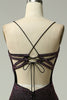 Load image into Gallery viewer, Dark Purple Lace-Up Back Mermaid Formal Dress with Beading