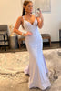 Load image into Gallery viewer, Sparkly Mermaid Spaghetti Straps Yellow Sequins Long Formal Dress