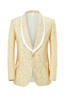 Load image into Gallery viewer, Light Pink Shawl Lapel Jacquard Men&#39;s Prom Suits