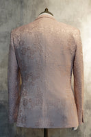 Load image into Gallery viewer, Peak Lapel Black Jacquard Men&#39;s Prom Tuxedos