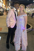 Load image into Gallery viewer, Pink Peak Lapel One Button 2-Piece Men&#39;s Formal Party Suits