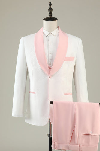 Light Pink Shawl Lapel 3 Piece Men's Prom Suits