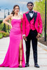 Load image into Gallery viewer, Hot Pink Peak Lapel 3 Piece Men&#39;s Prom Suits
