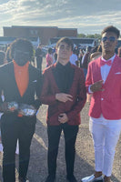 Load image into Gallery viewer, Fuchsia Peak Lapel One Button Men&#39;s Formal Blazer