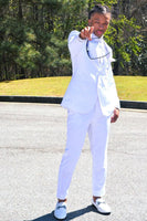 Load image into Gallery viewer, White Peak Lapel 2 Piece Formal Wedding Suits