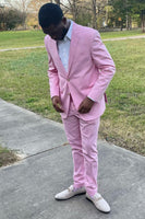 Load image into Gallery viewer, Pink Notched Lapel 2 Piece Formal Party Suits