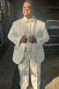 Load image into Gallery viewer, White Jacquard Shawl Lapel 3 Piece Formal Suits