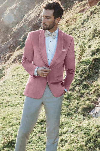 Blush Shawl Lapel Men's Prom Blazer