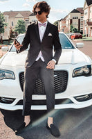Load image into Gallery viewer, Black Notched Lapel 2-Piece Men&#39;s Formal Party Suits