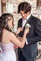 Load image into Gallery viewer, Black Notched Lapel 2-Piece Men&#39;s Formal Party Suits