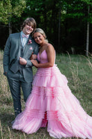 Load image into Gallery viewer, Notched Lapel Two Button Grey Green Men&#39;s Prom Suits