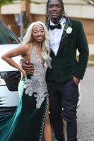 Load image into Gallery viewer, Dark Green Velvet Formal Party Blazer