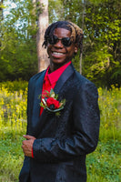 Load image into Gallery viewer, Black 2 Piece Shawl Lapel Men&#39;s Formal Party Suits