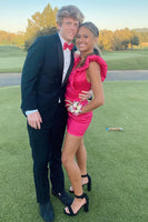 Load image into Gallery viewer, Black 2 Piece Shawl Lapel Slim Fit Men Formal Party Suits