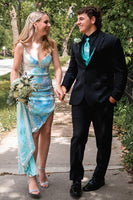 Load image into Gallery viewer, Black 2 Piece Notched Lapel Slim Fit Formal Party Tuxedo For Men