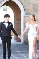 Load image into Gallery viewer, 3 Piece Black Shawl Lapel Men&#39;s Wedding Formal Suits