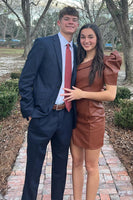 Load image into Gallery viewer, Dark Blue 2 Piece Notched Lapel Pinstriped Slim Fit Men Formal Party Tuxedo