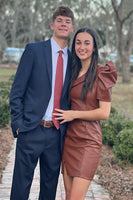 Load image into Gallery viewer, Dark Blue 2 Piece Notched Lapel Pinstriped Slim Fit Men Formal Party Tuxedo