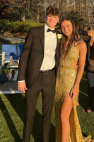 Load image into Gallery viewer, 2 Piece Black Notched Lapel Slim Fit Formal Party Tuxedo For Men