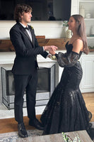 Load image into Gallery viewer, Black Notched Lapel 2 Piece Slim Fit Wedding Formal Tuxedo For Men
