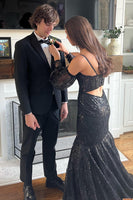 Load image into Gallery viewer, Black Notched Lapel 2 Piece Slim Fit Wedding Formal Tuxedo For Men