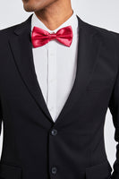 Load image into Gallery viewer, Black Notched Lapel Fitted Men&#39;s Formal Party Suits