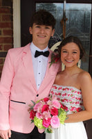 Load image into Gallery viewer, Pink Notched Lapel Formal Party Blazer For Men