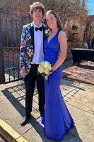 Load image into Gallery viewer, Multi Color Floral Notched Lapel Formal Blazer For Men