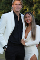 Load image into Gallery viewer, White Shawl Lapel Formal Party Blazer For Men