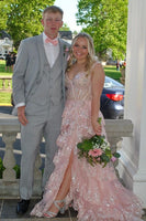 Load image into Gallery viewer, Notched Lapel Two Buttons Grey Men&#39;s Prom Suits