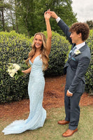 Load image into Gallery viewer, Notched Lapel Two Buttons Dark Grey Men&#39;s Party Suits