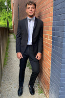 Load image into Gallery viewer, Black 2 Piece Notched Lapel Formal Prom Suits