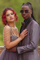 Load image into Gallery viewer, Grey 3 Piece Black Shawl Lapel Slim Fit Men&#39;s Party Formal Suits