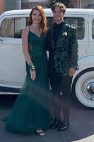 Load image into Gallery viewer, Green 2 Piece Jacquard Shawl Lapel Men&#39;s Party Party Suits