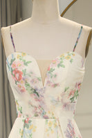 Load image into Gallery viewer, A Line Flower Long Formal Dress With Slit