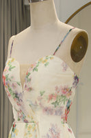 Load image into Gallery viewer, A Line Flower Long Formal Dress With Slit