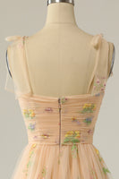 Load image into Gallery viewer, Champagne Embroidery Long Formal Dress