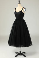 Load image into Gallery viewer, Princess A Line Sweetheart Black Party Dress