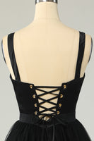 Load image into Gallery viewer, Princess A Line Sweetheart Black Party Dress