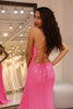 Load image into Gallery viewer, Sparkly Pink Mermaid Long Formal Dress With Slit